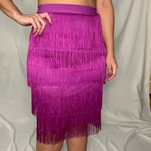 Tassel Purple Pencil Skirt